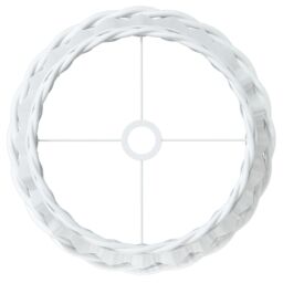 Berkfield Home Ceiling Lamp Shade White √ò45x28 cm Wicker - Size: 45x28 cm - thumbnail 5
