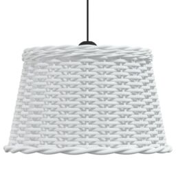 Berkfield Home Ceiling Lamp Shade White √ò45x28 cm Wicker - Size: 45x28 cm - thumbnail 4