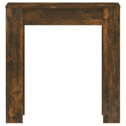 Berkfield Home Dining Table Smoked Oak 140x74.5x76 cm Engineered Wood in Brown - thumbnail 4
