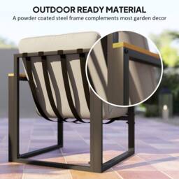 OUTSUNNY Garden Furniture Set 4 Seater Indoor Outdoor Conservatory in Light Grey - thumbnail 6