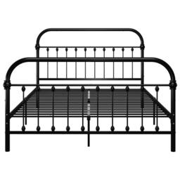 Berkfield Home Bed Frame Black Metal 160x200 cm - thumbnail 3