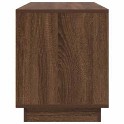 Berkfield Home TV Cabinet with LED Lights Brown Oak 100x41x50 cm - Size: 100 x 41 x 50 cm - thumbnail 8