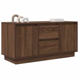 Berkfield Home TV Cabinet with LED Lights Brown Oak 100x41x50 cm - Size: 100 x 41 x 50 cm - thumbnail 5