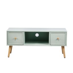 Nordlys Scandinavian Solid Wood TV Stand with 2 Drawers in Green - thumbnail 4