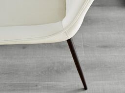 FurnitureboxUK Set of 2 Pesaro Luxury Velvet Dining Chairs With Diamond Stitched Back & Black Metal Legs in Cream - thumbnail 9