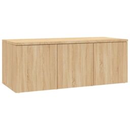 Berkfield Home TV Cabinet Sonoma Oak 80x34x30 cm Engineered Wood in Brown - Size: 80 x 34 x 30 cm - thumbnail 2