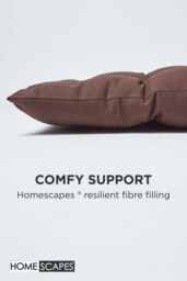 Homescapes Garden Bench Cushion Luxury 3 Seater Cotton Indoor Outdoor Pad, 143 x 48cm in Chocolate - Size: 143 x 48 cm - thumbnail 4