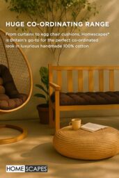 Homescapes Garden Bench Cushion Luxury 3 Seater Cotton Indoor Outdoor Pad, 143 x 48cm in Chocolate - Size: 143 x 48 cm - thumbnail 9