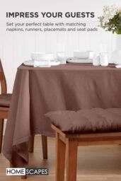 Homescapes Garden Bench Cushion Luxury 3 Seater Cotton Indoor Outdoor Pad, 143 x 48cm in Chocolate - Size: 143 x 48 cm - thumbnail 7
