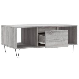 Berkfield Home Coffee Table Grey Sonoma 90x50x36.5 cm Engineered Wood - thumbnail 6