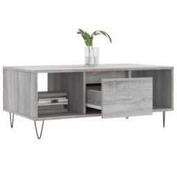 Berkfield Home Coffee Table Grey Sonoma 90x50x36.5 cm Engineered Wood - thumbnail 4