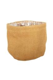 KDMD Jute Nursery Basket with Liner 18 x 18cm 3 Pack in Brown - Size: 18 x 18 cm - thumbnail 2