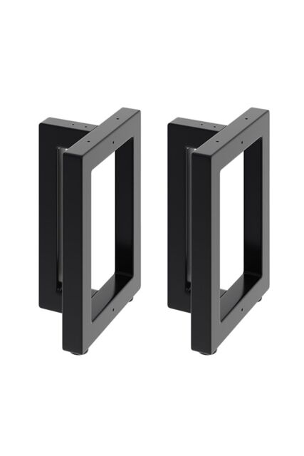 Living and Home 40cm/15.75 inch 2Pcs Anti-Slip Black T-shaped Metal Table Legs Furniture Replacement Legs for Coffee Table, Bench - image 1