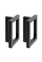 Living and Home 40cm/15.75 inch 2Pcs Anti-Slip Black T-shaped Metal Table Legs Furniture Replacement Legs for Coffee Table, Bench - thumbnail 1