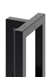 Living and Home 40cm/15.75 inch 2Pcs Anti-Slip Black T-shaped Metal Table Legs Furniture Replacement Legs for Coffee Table, Bench - thumbnail 4