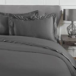Smart Living 100% Cotton Sateen 300 Thread Count Anti-Allergy Oxford Pillowcases in Charcoal - Size: Standard Pillow Case - thumbnail 2