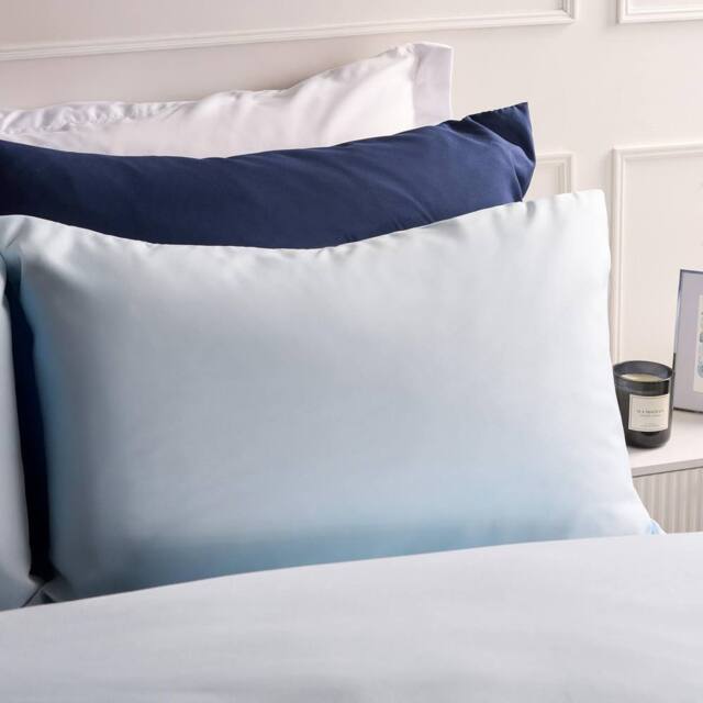 OHS 2 Pack Soft Microfibre Wrinkle Resistant Housewife Pillowcases in Light Blue - Size: Standard Pillow Case - image 1