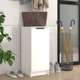 Berkfield Home Shoe Cabinet White 30x35x70 cm Engineered Wood - Size: 30 x 35 x 70 cm - thumbnail 2