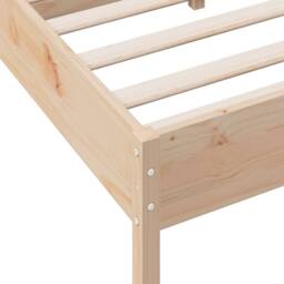 Berkfield Home Beautiful Bed Frame without Mattress 120x190 cm Small Double Soli in Light Tan - thumbnail 7
