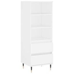 Berkfield Home Highboard White 40x36x110 cm Engineered Wood - Size: 40 x 36 x 110 cm - thumbnail 2