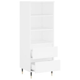 Berkfield Home Highboard White 40x36x110 cm Engineered Wood - Size: 40 x 36 x 110 cm - thumbnail 6