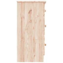 Berkfield Home Chest of Drawers ALTA 112x35x73 cm Solid Wood Pine in Brown - Size: 112 x 35 x 73 cm - thumbnail 5