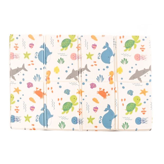 KandyToys Large Foldable Waterproof Baby Play Mat in White - image 1