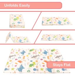KandyToys Large Foldable Waterproof Baby Play Mat in White - thumbnail 4