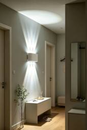 Living and Home 6W Warm LED Up and Down Wall Light for Indoor & Outdoor in White - thumbnail 2
