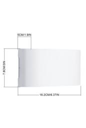 Living and Home 6W Warm LED Up and Down Wall Light for Indoor & Outdoor in White - thumbnail 6