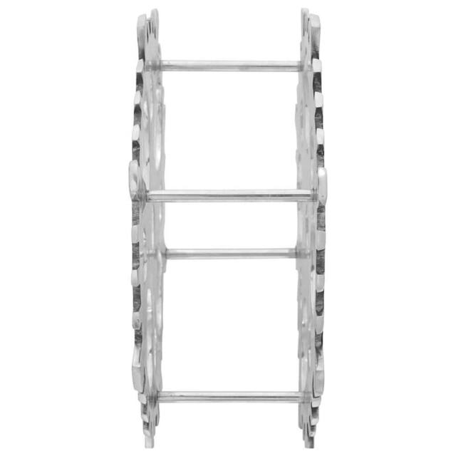 Berkfield Home Stunning Wine Rack Silver 15.4x5.5x15.4 inches Aluminium - image 1