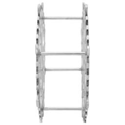 Berkfield Home Stunning Wine Rack Silver 15.4x5.5x15.4 inches Aluminium