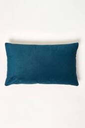 Homescapes Palm Sepia Boudoir Cushion 30 x 50 cm Tropical in Blue - Size: 30 cm x 50 cm - thumbnail 3