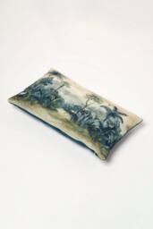 Homescapes Palm Sepia Boudoir Cushion 30 x 50 cm Tropical in Blue - Size: 30 cm x 50 cm - thumbnail 5