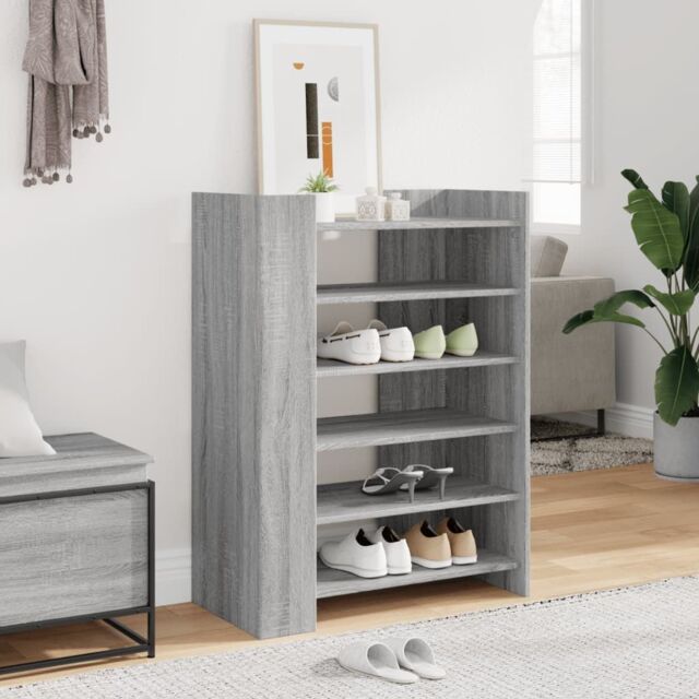 Berkfield Home Shoe Cabinet Grey Sonoma 74.5x37.5x100 cm Engineered Wood - image 1
