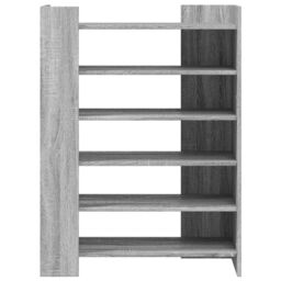Berkfield Home Shoe Cabinet Grey Sonoma 74.5x37.5x100 cm Engineered Wood - thumbnail 4
