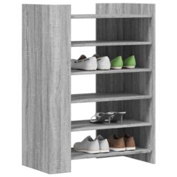 Berkfield Home Shoe Cabinet Grey Sonoma 74.5x37.5x100 cm Engineered Wood - thumbnail 3