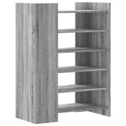 Berkfield Home Shoe Cabinet Grey Sonoma 74.5x37.5x100 cm Engineered Wood - thumbnail 6