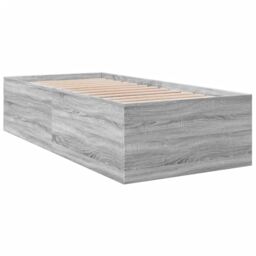 Berkfield Home Bed Frame without Mattress Grey Sonoma 90x190 cm Single - thumbnail 6