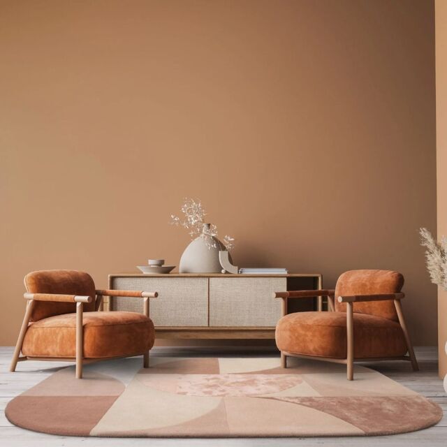 The Rug Shop UK Orange Handmade Geometric Abstract Luxurious Easy To Clean Rug - Size: 200 cm x 300 cm - image 1