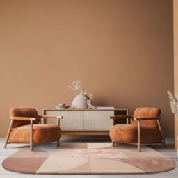 The Rug Shop UK Orange Handmade Geometric Abstract Luxurious Easy To Clean Rug - Size: 200 cm x 300 cm - thumbnail 1