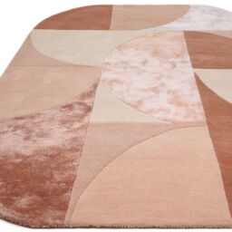 The Rug Shop UK Orange Handmade Geometric Abstract Luxurious Easy To Clean Rug - Size: 200 cm x 300 cm - thumbnail 4