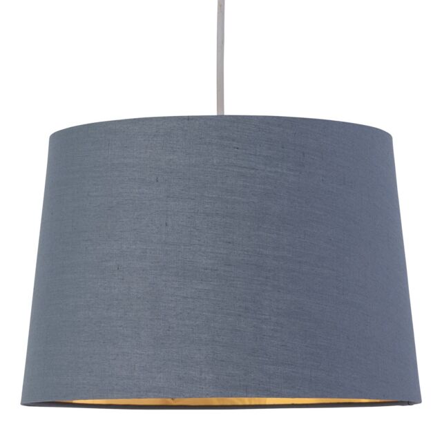 First Choice Lighting Zoey - Dark Grey with Gold Inner 28cm Easy Fit Pendant or Lamp Shade - image 1