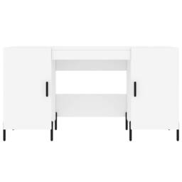 Berkfield Home Desk White 140x50x75 cm Engineered Wood - Size: 140 x 50 x 75 cm - thumbnail 6