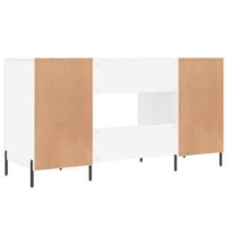 Berkfield Home Desk White 140x50x75 cm Engineered Wood - Size: 140 x 50 x 75 cm - thumbnail 8
