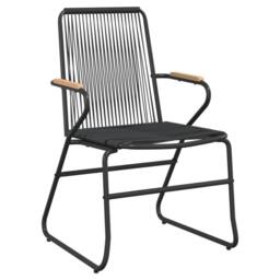 Berkfield Home Beautiful 5 Piece Garden Dining Set Black PVC Rattan - thumbnail 5