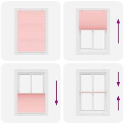 Berkfield Home Pleated Blind Pink 95x100 cm Fabric Width 94.4 cm Polyester - thumbnail 7