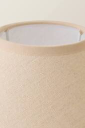 ValueLights Florie Natural Linen Small Tapered Lamp Shade with Scallop Pastel Trim in Cream - thumbnail 5