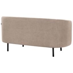 Wyld and Coco Taupe Polyester Sofa Set - 3-Seater Loveseat Armchair Black Legs in Beige - thumbnail 9