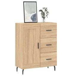 Berkfield Home Sideboard Sonoma Oak 69.5x34x90 cm Engineered Wood in Brown - thumbnail 3